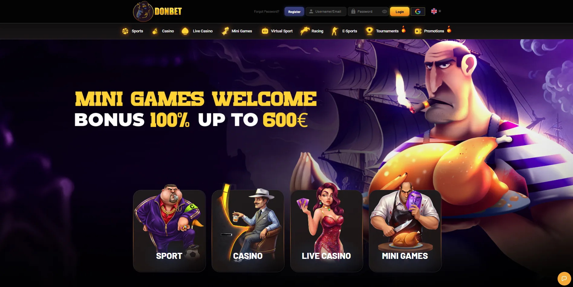 Donbet Casino games and software