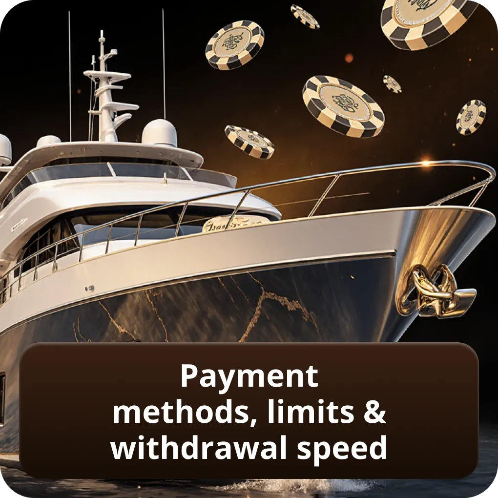 Payment methods, limits & withdrawal speed